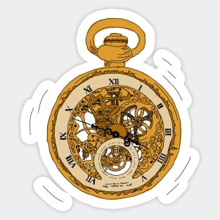 Illustrated Pocket Watch Sticker